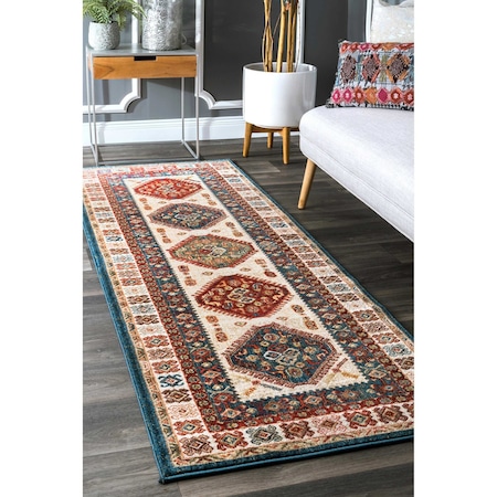 Nuloom Qiana Tribal Motif Fringe Area Rug 2ft 6in x 8ft KHTR02B-2608